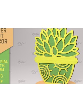 Intra απο ξύλο plywood 3mm-4mm πάχος 3D Cactus Stand . Χυμώδεις Δίασταση 30x20 cm INTRAFABR-83506195