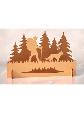 Σετ των 2 Intra απο ξύλο plywood 3mm-4mm πάχος 3D Camping Scene |Adventure Vibe| Πεζοπορία Δίασταση 30x20 cm INTRAFABR-114250014