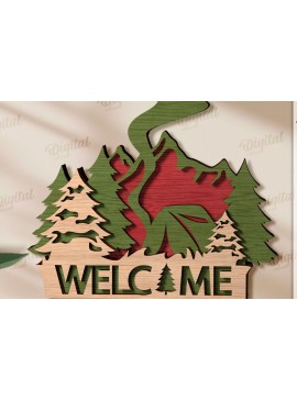 Σετ των 2 Intra απο ξύλο plywood 3mm-4mm πάχος 3D Κάμπινγκ Ταξιδιωτική Διακόσμηση Τοίχων Δίασταση 30x20 cm INTRAFABR-120643171