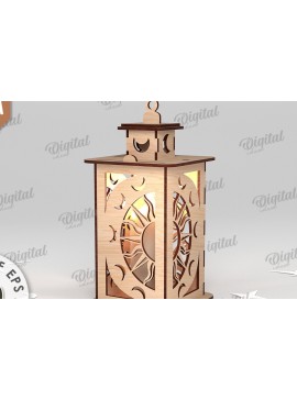Intra απο ξύλο plywood 3mm-4mm πάχος 3D Celestial Lantern Δίασταση 30x20 cm INTRAFABR-110839073