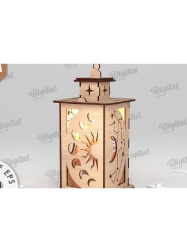 Intra απο ξύλο plywood 3mm-4mm πάχος 3D Celestial Lantern Δίασταση 30x20 cm INTRAFABR-110838987