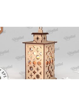Intra απο ξύλο plywood 3mm-4mm πάχος 3D Celestial Lantern Δίασταση 30x20 cm INTRAFABR-110838998
