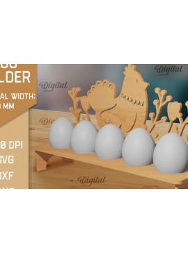 Σετ των 2 Intra απο ξύλο plywood 3mm-4mm πάχος Τρισδιάστατη θήκη πασχαλινών αυγών με λέιζερ Δίασταση 15x15 cm INTRAFABR-88138103