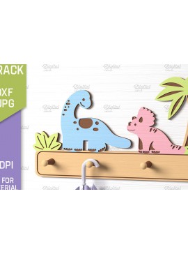 Σετ των 2 Intra απο ξύλο plywood 3mm-4mm πάχος Τρισδιάστατη Παιδική Σχάρα Παλτών με Δίασταση 30x20 cm INTRAFABR-86429832