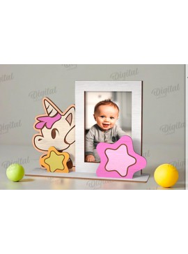 Σετ των 2 Intra απο ξύλο plywood 3mm-4mm πάχος 3D παιδική κορνίζα φωτογραφιών  Δίασταση 20x30 cm INTRAFABR-121593464