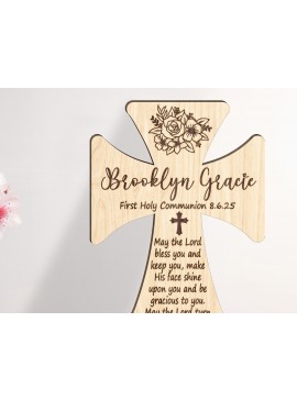 Σετ των 2 Intra απο ξύλο plywood 3mm-4mm πάχος 3D Christian Standing Cross Cut File Δίασταση 15x15 cm INTRAFABR-123582310