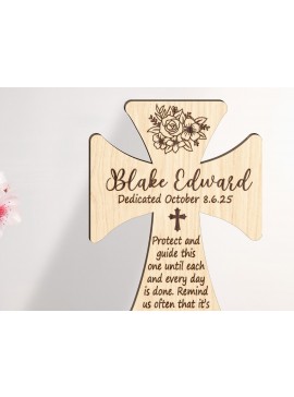 Σετ των 2 Intra απο ξύλο plywood 3mm-4mm πάχος 3D Christian Standing Cross Cut File Δίασταση 15x15 cm INTRAFABR-123582134