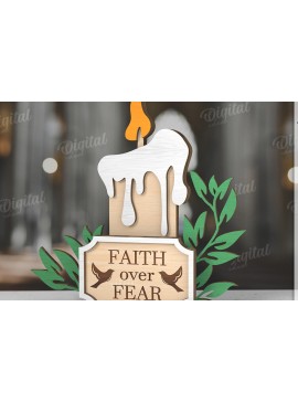 Intra απο ξύλο plywood 3mm-4mm πάχος 3D Χριστιανική όρθια διακόσμηση με λέιζερ Δίασταση 30x20 cm INTRAFABR-119722348