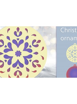 Σετ των 2 Intra απο ξύλο plywood 3mm-4mm πάχος τρισδιάστατη χριστουγεννιάτικη μπάλα , νιφάδα χιονιού Δίασταση 15x15 cm INTRAFABR-109936034