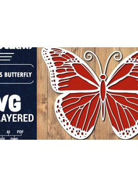 Σετ των 2 Intra απο ξύλο plywood 3mm-4mm πάχος Τρισδιάστατο Χριστουγεννιάτικου Πεταλούδας Papercut Δίασταση 15x15 cm INTRAFABR-86621313