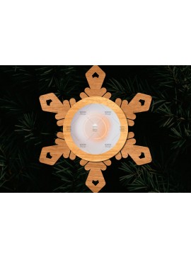 Σετ των 2 Intra απο ξύλο plywood 3mm-4mm πάχος Τρισδιάστατη χριστουγεννιάτικη θήκη κεριού Δίασταση 15x15 cm INTRAFABR-108780774