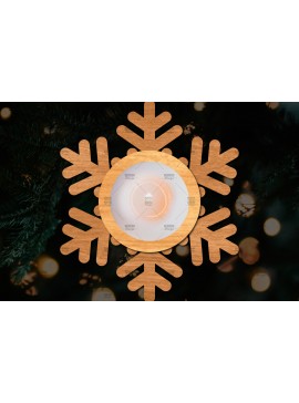 Σετ των 2 Intra απο ξύλο plywood 3mm-4mm πάχος Τρισδιάστατη χριστουγεννιάτικη θήκη κεριού Δίασταση 15x15 cm INTRAFABR-108780952