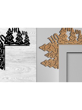 Σετ των 2 Intra απο ξύλο plywood 3mm-4mm πάχος 3D Χριστουγεννιάτικη διακόσμηση Δίασταση 15x15 cm INTRAFABR-79692465