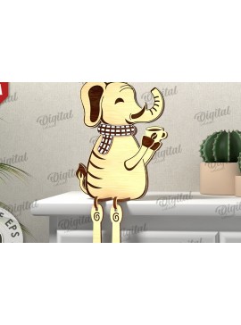 Σετ των 3 Intra απο ξύλο plywood 3mm-4mm πάχος Τρισδιάστατο Χριστουγέννων ελέφαντα Δίασταση 15x15 cm INTRAFABR-111128633