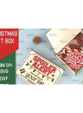 Σετ των 2 Intra απο ξύλο plywood 3mm-4mm πάχος Τρισδιάστατο κουτί δώρου παραμονής Χριστουγέννων Δίασταση 15x15 cm INTRAFABR-106139058