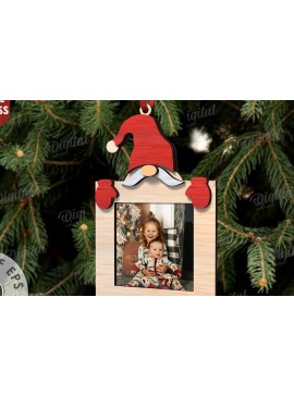 Σετ των 2 Intra απο ξύλο plywood 3mm-4mm πάχος Τρισδιάστατη χριστουγεννιάτικη κορνίζα Σχέδιο κοπής με λέιζερ Δίασταση 20x30 cm INTRAFABR-109870207