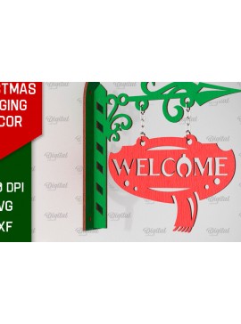 Σετ των 2 Intra απο ξύλο plywood 3mm-4mm πάχος Τρισδιάστατη χριστουγεννιάτικη κρεμαστή διακόσμηση με λέιζερ Δίασταση 15x15 cm INTRAFABR-106536624