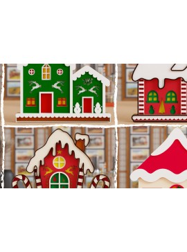 Σετ των 2 Intra απο ξύλο plywood 3mm-4mm πάχος Τρισδιάστατη δέσμη χριστουγεννιάτικων κομματιών Δίασταση 1500x1500 cm INTRAFABR-106706464