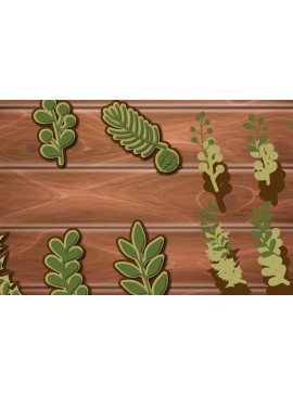 Σετ των 2 Intra απο ξύλο plywood 3mm-4mm πάχος 3D Χριστουγεννιάτικο Φύλλο Δίασταση 15x15 cm INTRAFABR-17159909