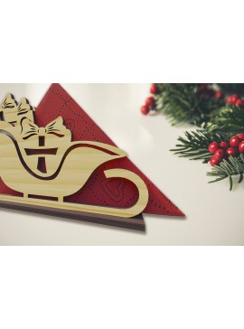 Σετ των 2 Intra απο ξύλο plywood 3mm-4mm πάχος Τρισδιάστατη χριστουγεννιάτικη θήκη για χαρτοπετσέτα Δίασταση 15x15 cm INTRAFABR-79220676