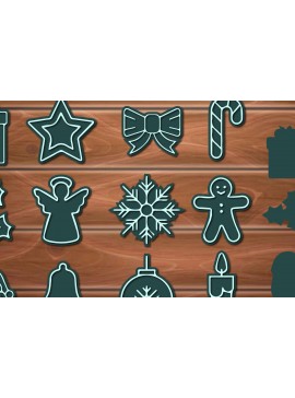 Σετ των 3 Intra απο ξύλο plywood 3mm-4mm πάχος Τρισδιάστατη δέσμη αρχείων κομμένων χριστουγεννιάτικων στολιδιών 1 Δίασταση 15x15 cm INTRAFABR-17332935