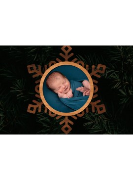 Intra απο ξύλο plywood 3mm-4mm πάχος Τρισδιάστατο χριστουγεννιάτικο στολίδι με κορνίζα λέιζερ Δίασταση 20x30 cm INTRAFABR-109873807