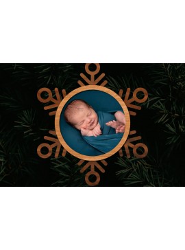 Intra απο ξύλο plywood 3mm-4mm πάχος Τρισδιάστατο χριστουγεννιάτικο στολίδι με κορνίζα λέιζερ Δίασταση 20x30 cm INTRAFABR-109873646