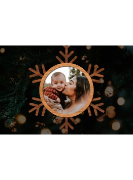 Σετ των 2 Intra απο ξύλο plywood 3mm-4mm πάχος Τρισδιάστατο χριστουγεννιάτικο στολίδι με κορνίζα λέιζερ Δίασταση 20x30 cm INTRAFABR-109873672