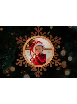 Σετ των 2 Intra απο ξύλο plywood 3mm-4mm πάχος Τρισδιάστατο χριστουγεννιάτικο στολίδι με κορνίζα λέιζερ Δίασταση 20x30 cm INTRAFABR-109873721