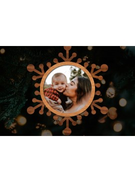 Σετ των 2 Intra απο ξύλο plywood 3mm-4mm πάχος Τρισδιάστατο χριστουγεννιάτικο στολίδι με κορνίζα λέιζερ Δίασταση 20x30 cm INTRAFABR-109873742