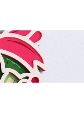 Intra απο ξύλο plywood 3mm-4mm πάχος Τρισδιάστατο Χριστουγεννιάτικο Στολίδι 7 στρώσεων Δίασταση 30x30 cm INTRAFABR-77142716