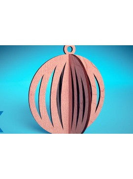 Σετ των 3 Intra απο ξύλο plywood 3mm-4mm πάχος Τρισδιάστατα χριστουγεννιάτικα στολίδια με λέιζερ | Δίασταση 8x8 cm INTRAFABR-74929472