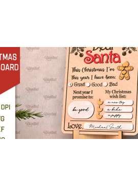 Σετ των 2 Intra απο ξύλο plywood 3mm-4mm πάχος Τρισδιάστατη Χριστουγεννιάτικου πίνακα ευχών Δίασταση 15x15 cm INTRAFABR-107356641