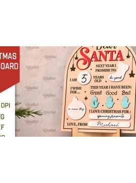 Σετ των 2 Intra απο ξύλο plywood 3mm-4mm πάχος Τρισδιάστατη Χριστουγεννιάτικου πίνακα ευχών Δίασταση 15x15 cm INTRAFABR-107356746