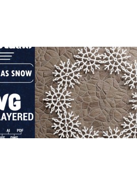 Σετ των 2 Intra απο ξύλο plywood 3mm-4mm πάχος Τρισδιάστατη χριστουγεννιάτικη νιφάδα χιονιού Papercut Δίασταση 1500x1500 cm INTRAFABR-74344224