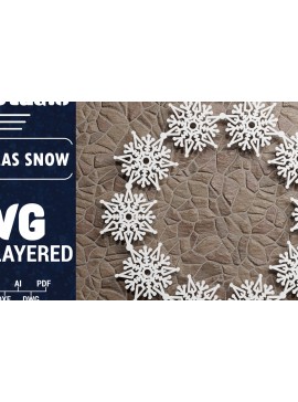 Σετ των 2 Intra απο ξύλο plywood 3mm-4mm πάχος Τρισδιάστατη χριστουγεννιάτικη νιφάδα χιονιού Papercut Δίασταση 1500x1500 cm INTRAFABR-74344227