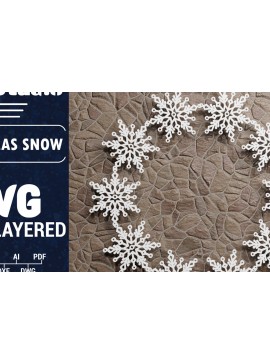 Σετ των 2 Intra απο ξύλο plywood 3mm-4mm πάχος Τρισδιάστατη χριστουγεννιάτικη νιφάδα χιονιού Papercut Δίασταση 1500x1500 cm INTRAFABR-74551680