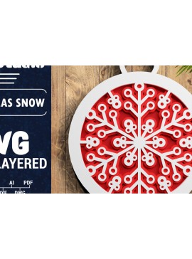 Σετ των 3 Intra απο ξύλο plywood 3mm-4mm πάχος Τρισδιάστατη χριστουγεννιάτικη νιφάδα χιονιού Papercut Δίασταση 1200x1200 cm INTRAFABR-71266303