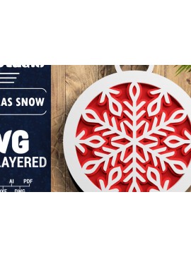 Σετ των 2 Intra απο ξύλο plywood 3mm-4mm πάχος Τρισδιάστατη χριστουγεννιάτικη νιφάδα χιονιού Papercut Δίασταση 1200x1200 cm INTRAFABR-71266318