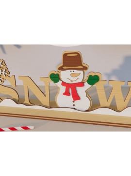 Σετ των 2 Intra απο ξύλο plywood 3mm-4mm πάχος Τρισδιάστατη χριστουγεννιάτικη βάση κοπής με λέιζερ. Χριστουγεννιάτικη διακόσμηση Δίασταση 15x15 cm INTRAFABR-79847254