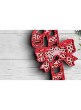 Σετ των 2 Intra απο ξύλο plywood 3mm-4mm πάχος 3D Χριστουγεννιάτικο Candy Δίασταση 30x30 cm INTRAFABR-77143557