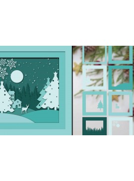 Σετ των 2 Intra απο ξύλο plywood 3mm-4mm πάχος Τρισδιάστατα χριστουγεννιάτικα , Cut Δίασταση 1200x1200 cm INTRAFABR-18728117