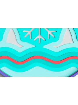 Σετ των 2 Intra απο ξύλο plywood 3mm-4mm πάχος Τρισδιάστατο χριστουγεννιάτικο Δίασταση 30x30 cm INTRAFABR-77143328