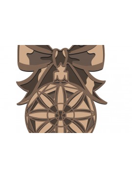 Σετ των 2 Intra απο ξύλο plywood 3mm-4mm πάχος Τρισδιάστατο χριστουγεννιάτικο παιχνίδι πολλαπλών στρώσεων /3D Δίασταση 30x20 cm INTRAFABR-64872257