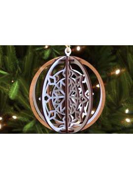 Σετ των 2 Intra απο ξύλο plywood 3mm-4mm πάχος 3D Παιχνίδι Χριστουγεννιάτικου Δέντρου | Διακόσμηση διακοπών Δίασταση 15x15 cm INTRAFABR-106124658