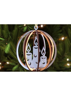 Σετ των 2 Intra απο ξύλο plywood 3mm-4mm πάχος 3D Παιχνίδι Χριστουγεννιάτικου Δέντρου | Διακόσμηση διακοπών Δίασταση 15x15 cm INTRAFABR-106124656