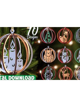 Σετ των 2 Intra απο ξύλο plywood 3mm-4mm πάχος παιχνιδιών 3D Χριστουγεννιάτικου Δέντρου | Αργία Δίασταση 15x15 cm INTRAFABR-106124687