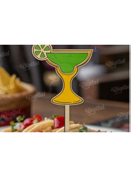 Intra απο ξύλο plywood 3mm-4mm πάχος 3D Cinco De Mayo Cake Topper Cut  Δίασταση 30x20 cm INTRAFABR-119489754