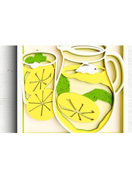 Intra απο ξύλο plywood 3mm-4mm πάχος 3D Cocktail 5 Layer - Lemon Δίασταση 30x30 cm INTRAFABR-101189180