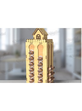 Intra απο ξύλο plywood 3mm-4mm πάχος Τρισδιάστατη θήκη για καφέ με λέιζερ Δίασταση 30x20 cm INTRAFABR-120105735